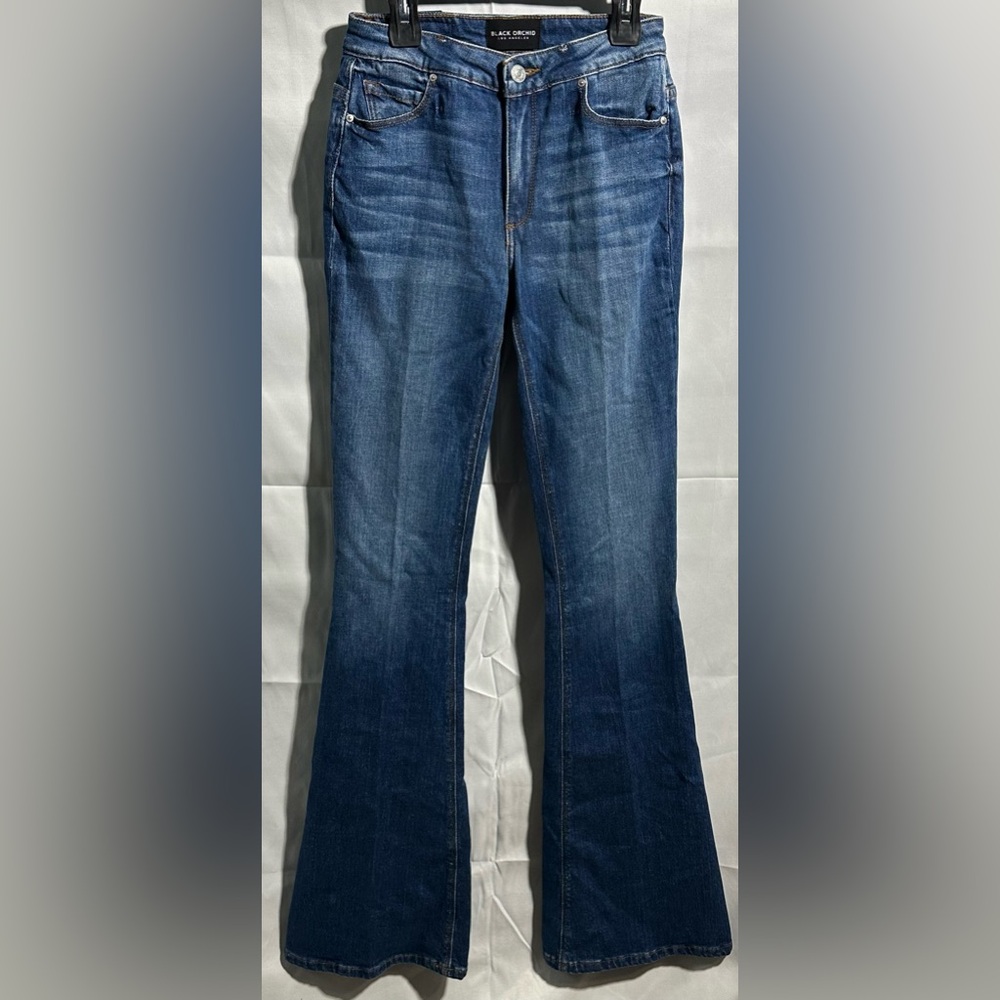 Black Orchid Blue Flare Wide Leg Jeans